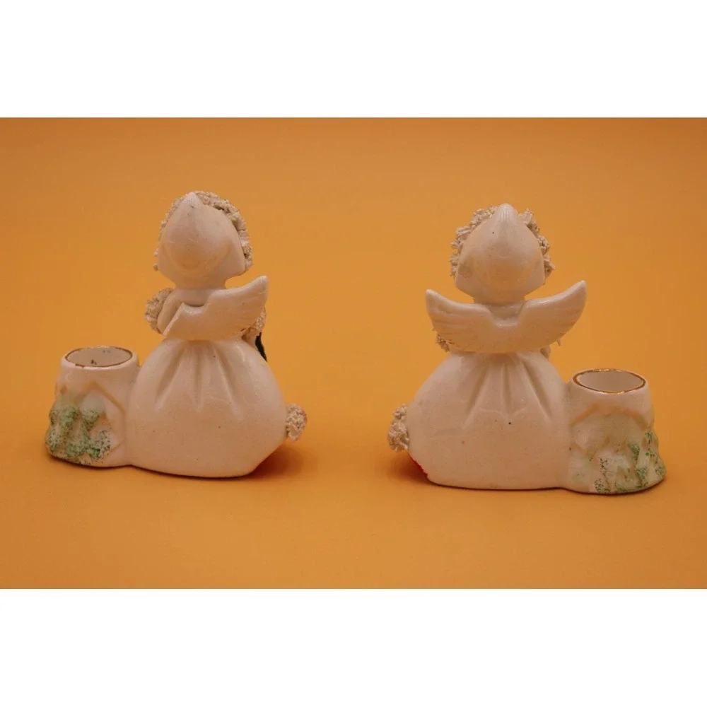Vintage Angel Candle Holder Set, Christmas Home Decor